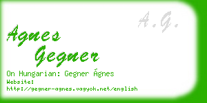 agnes gegner business card